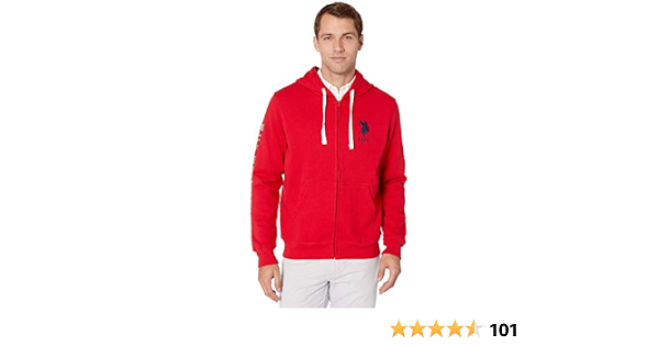Amazon.com: U.S. Polo Assn. Sudadera con capucha de manga larga con  cremallera frontal para hombre, Motor de impresión del ejército rojo, M :  Ropa, Zapatos y Joyería