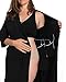 Brobe Post Surgery Robe with 6 Internal Pockets for Mastectomy, Mommy Makeover, Tummy Tuck, Open Heart Surgery - (Large, Black)