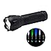 Ulako Magnetic Bottom Tactical LED Flashlight 5 Options Bright LED Light Red UV Blacklight Green Light for Hunting Camping Hiking