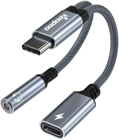 KOOPAO in USB C to Headphone and Charger Adapter-USB C