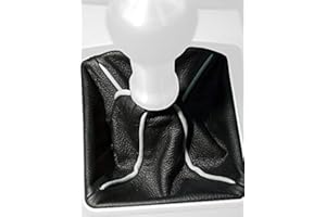 RedlineGoods Shift Boot Compatible with Cadillac CTS/CTS-V 2003-07. Tailor Made - not Universal. Genuine top-Grade Italian Black Suede (Alcantara) with Red Thread