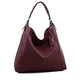 MKF Collection Expandable Charlotte Hobo Designer Bag by Mia K. Farrow (Wine)