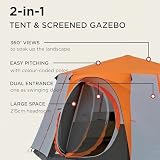 Coleman Unisex 8 Man Tent Orange 6-8 Person Weather Tec 2000mm view 4