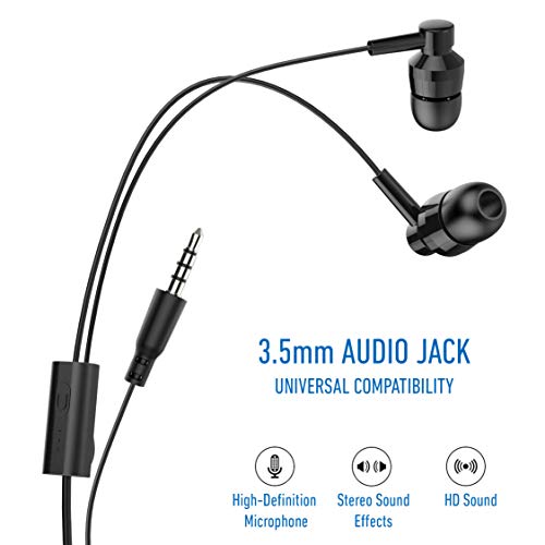 UBON GP-321 Champ Go Series Big Daddy Bass Wired in-Ear-Earphone with Mic (Black)