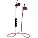 Symphonized XTC Red Wireless In-Ear Headphones - Bluetooth 4.0 Earbuds with Earhooks, Running Earbuds, Noise Isolating, 7-Hour Battery Life, Red
