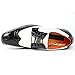 Ferro Aldo M-109185 Black White Men's Lace Up Wing Tip Proforated Oxford Dress Shoes w/ Leather Lining