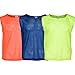 Athllete 12 pcs Duramesh Pinnies/Scrimmage Vest - Kids Youth and Adult Pinnies, Numbered Penny Jerseys for Soccer