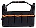 Internet’s Best Open Top Tool Bag | Rigid Frame Tote Tool Box | 16 Pocket Hard Utility Tool Bin | 17 Inch