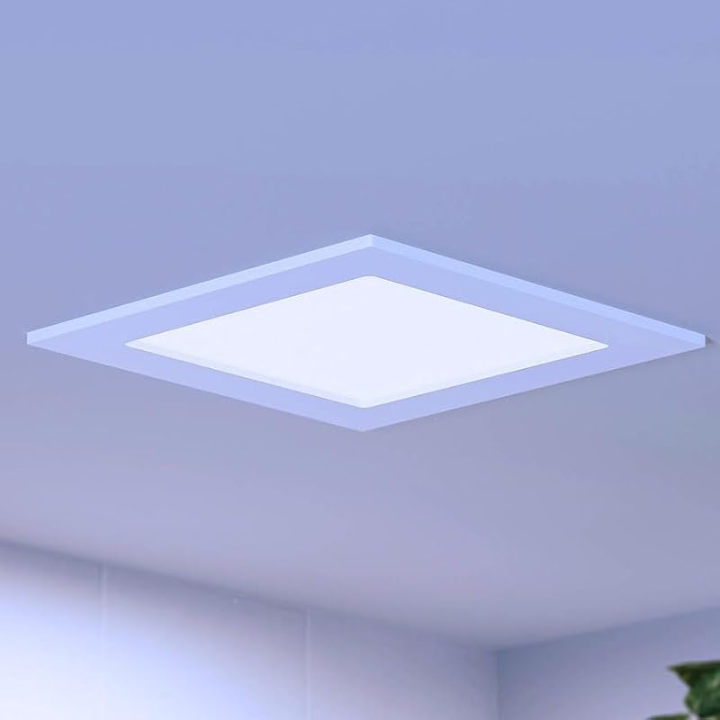Downlight LED quadrato bianco da incasso 24 W 4500 K 2040 lm, dimensioni: 300 x 300 x 17 mm