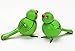 AzKrafts Lot 5 Pcs Handmade Painted Wooden Birds Vintage Indian Craft Toys Gift