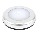 Automatic Motion Sensor Wall Mounted LED Night Light White Shell with Adhesive Pads and Magnet In Back to Place on Metal Surface Pack of 3