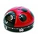 Kikkerland Ladybug Kitchen Timer, Red (KT21-A), 5.7 x 5.7 x 4.4 cm