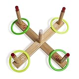 Champion Sports QS1 Wooden Ring Toss Set