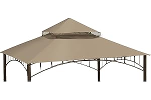 ONTHEWAY Replacement Canopy roof for Target Madaga Gazebo Model L-GZ136PST (Beige1)