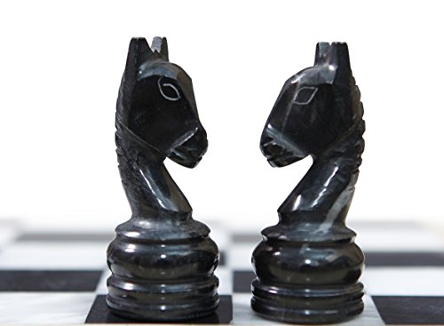 RADICALn Black and White Marble Chess Game Handmade Marble Chess Set