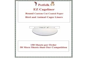EZ Cage Click Image to Open expanded View 150 Sheets Custom Cut Birdcage Liner Cut to Order Birds-Amphibians/Reptile-Small Furry Friends Your Choice Plain, Poly or Wax (Round Wax (Light) 18")