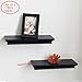 Floating Shelves Wall Mounted,Set of 2,Classic Crown Molding Design,Great for Bedroom,Living Room,Bathroom,Kitchen,5 Inch Depth,Deeper than others,Black
