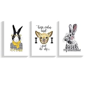 SIGNFORD 3 Panel Canvas Wall Art Nordic Minimalist...