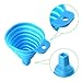 Icicle Funnel Collapsible Set of 2, Foldable Funnel for Liquid Transfer 100% Food Grade Silicone (Blue & Green)