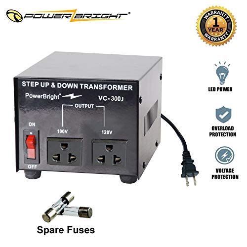 PowerBright 300 Watts Japanese Voltage Transformers, Step Up and Down