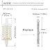 Bonlux R7S LED Dimmable 78mm Daylight 6000k, 120V J Type Double Ended Tungsten Halogen Bulb 45W Replacement J78 LED