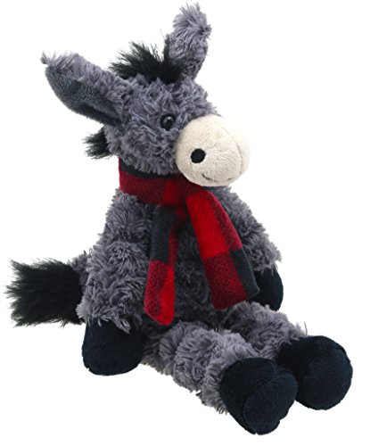 Lashuma Plüsch Esel Grau, Stofftier mit Schal, Kuscheltier 40 cm, Bauernhof Plüschtier mit Schlenker Armen und Beinen – Bild 3