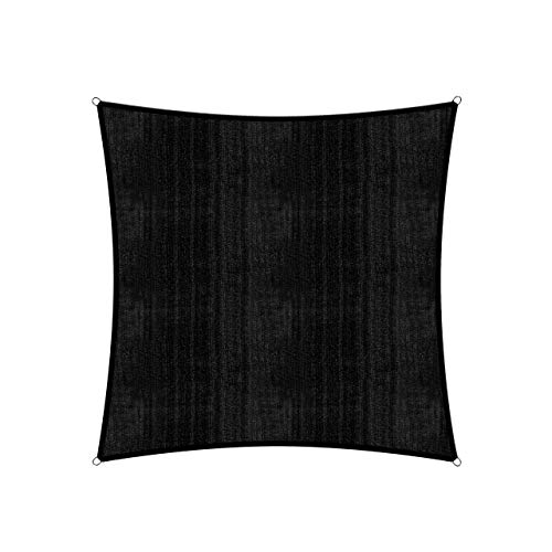 Lumaland Sonnensegel Quadrat | 5 x 5 Meter Wetterbeständiger Sonnenschutz inkl. Befestigungsseile | Terrasse, Garten & Balkon Schattenspender mit UV-S