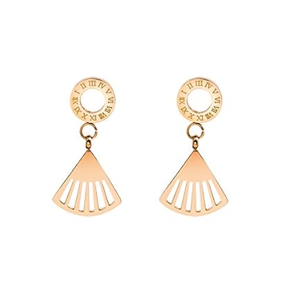 Amazon Com Smart And Elegant Steel Rose Gold Pierced