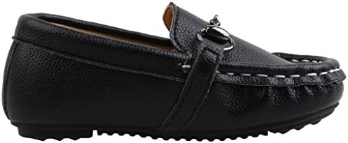 SKOEX Toddler Boys Girls Leather Loafer Slip-On Boat Shoes
