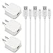 SNX Certified 5W 1A USB Power Adapter with 3' /1 m Lightning to USB Cable - 2 Piece