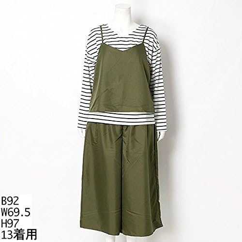 Amazon アースミュージック エコロジー大きいサイズ Earthmusic Ecology 大きいサイズ ロンt キャミ ガウチョ3点セット カーキ 13 ワンピース チュニック 通販