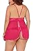 JuicyRose Sexy Open Back Lingerie Plus Size (3XL, Rose)