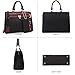 Women's Two Tone Fashion Handbag For Women Top Handle Satchel Bag Padlock Designer Purse With Matching Wristlet