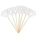 Glitter Diamond Cupcake Toppers Silver Party Cupcake Decorations for Wedding | Engagement | Bridal Shower | Birthday | Graduation | Baby & Expecting Party Dessert Decorations Topper, Pack of 50