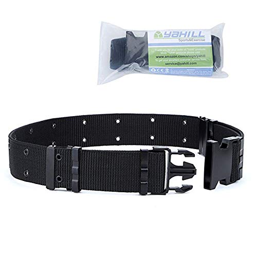 Survival Tactical Belt, Emergency Fire Rescue Rigger Waist Belt Military CQB Belt Black