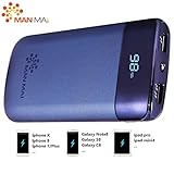 KAKAFU 20000mAh Power Bank (Dual USB Port, 3.1A Total) External Portable Charger Battery Pack Portable Charger with LED Flashlight for iPhone 8/7,iPhone X,iPad Pro, Galaxy S10,S9,S8,S7,Note9/8 More