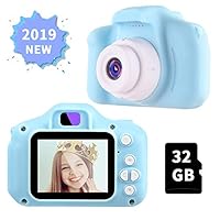 OMWay Gifts for Boys Age 3 4 5 6 7 8, 2019 Christmas Kids Digital Camera,Toys for Boys 4 5 6 7 8 Year Old,12MP HD Camcorders,Blue(32GB SD Card Included).