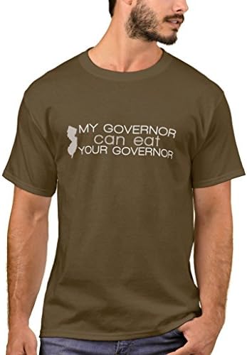 Zazzle Men's Basic T-Shirt, Funny New Jersey Slogan for Chris Christie T-Shirt, Brown XXL
