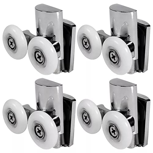 4 x Shower Door Wheels Zinc Alloy for Shower Enclosure 2 x Bottom 2 x High