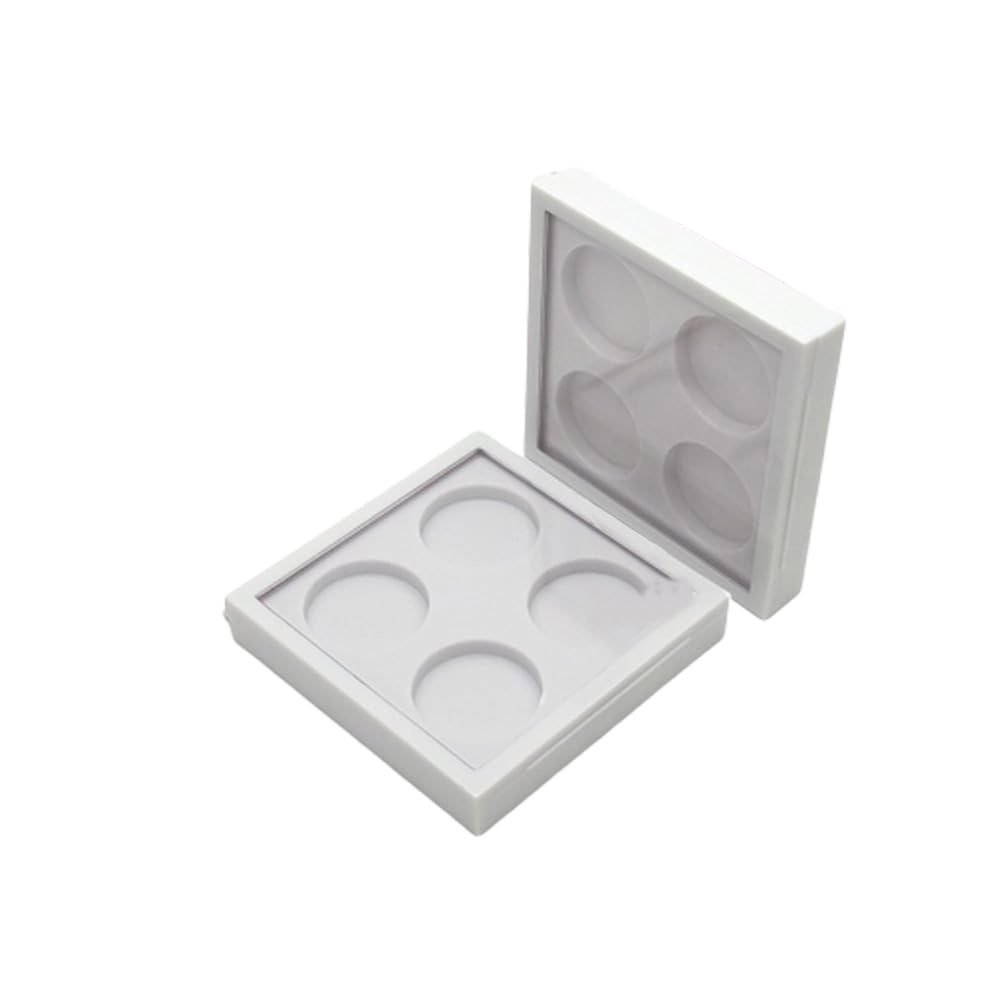 TOVINANNA 4 Color Empty Eyeshadow Box Compact Makeup Storage Case Cosmetic Organizer for Eyeshadow Blush Foundation Travel-Friendly 3.11 X 2.99 Inches