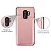 HianDier Wallet Case for Galaxy S9 Plus, Slim Protective Case with Credit Card Slot Holder Flip Folio Soft PU Leather Magnetic Closure Cover Case Compatible with Samsung Galaxy S9+ Plus, Rose Gold