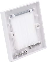 VCE 2pk Cable Brush Wall Plate UK Single Gang White Insert for Wires Pass view 5