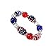 fiona USA Bracelet, Red White Blue Americana Beaded Bracelet, 4th Of July Bracelets For Women, Brithday Christmas Gift, 1 pc