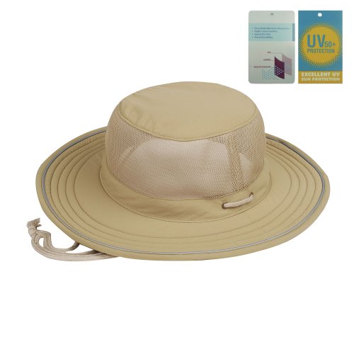 Juniper Sun Hats Taslon UV Bucket Hat, Khaki, Medium