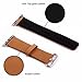 eLander Top-grain Leather Band Strap with Stainless Metal Clasp for All Apple Watch Models 42mm (Suede Leather - Brown)