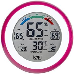 EWTTO Digital Thermometer Humidity Indoor Humidity Monitor and Temperature Gauge  for Humidor Meter with Touchscreen LCD Display