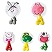 LIVDAT Pack of 5 Wall Mounted Heavy Duty Suction Cup Antibacterial Toothbrush Holder Hooks Set for Mirror Shower, Bathroom, Garage, Office