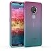 kwmobile Case for Nokia 6.2 - Clear TPU Soft Phone Cover - Bicolor Design, Dark Pink/Blue/Transparent