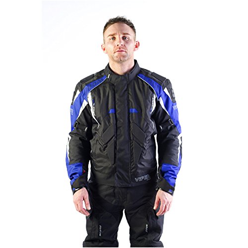 Viper Coretech Sports Rider Waterproof Motorcycle Jacket Black Blue 4XL