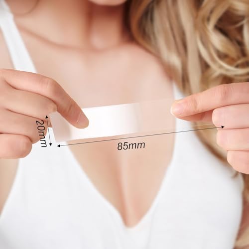 TGIYK 108 Strips Double Sided Body Tape and Fashion Tape, Ransparent Fabric Tape, Invisible Under Clothes, Gentle on The Skin for All Fabric Types, Extra Adhesive Dress Tape